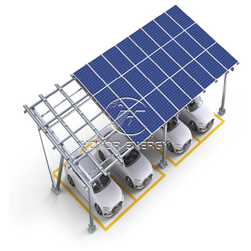 Alüminium w tip günəş carport montajı