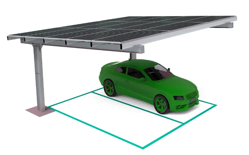 Karbon Polad Suya davamlı Y Tipi Günəş Carport Montajı